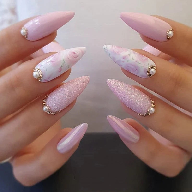 Ballerina Stiletto False Nails