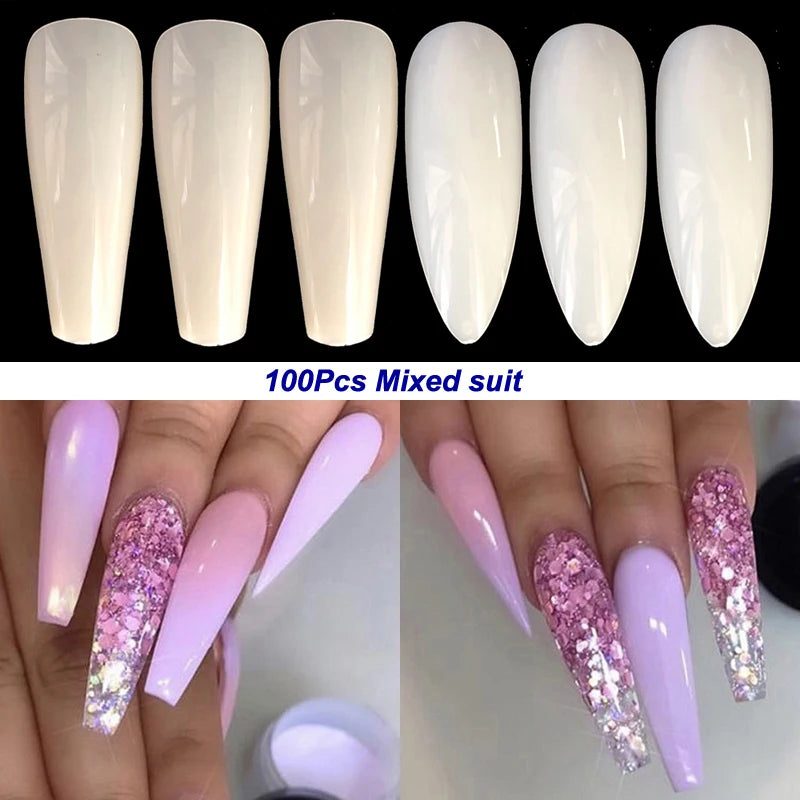 Ballerina Stiletto False Nails