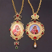Orthodox Jesus Cross Pendant with intricate design and religious symbolism, featuring Jesus and decorative elements, ideal for faith expression and gifting.