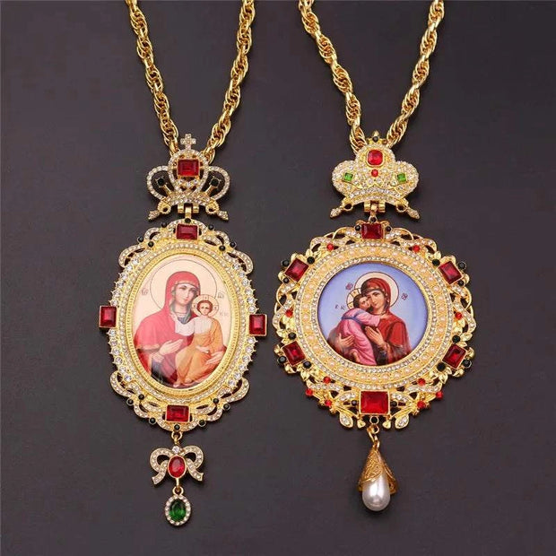 Orthodox Jesus Cross Pendant with intricate design and religious symbolism, featuring Jesus and decorative elements, ideal for faith expression and gifting.