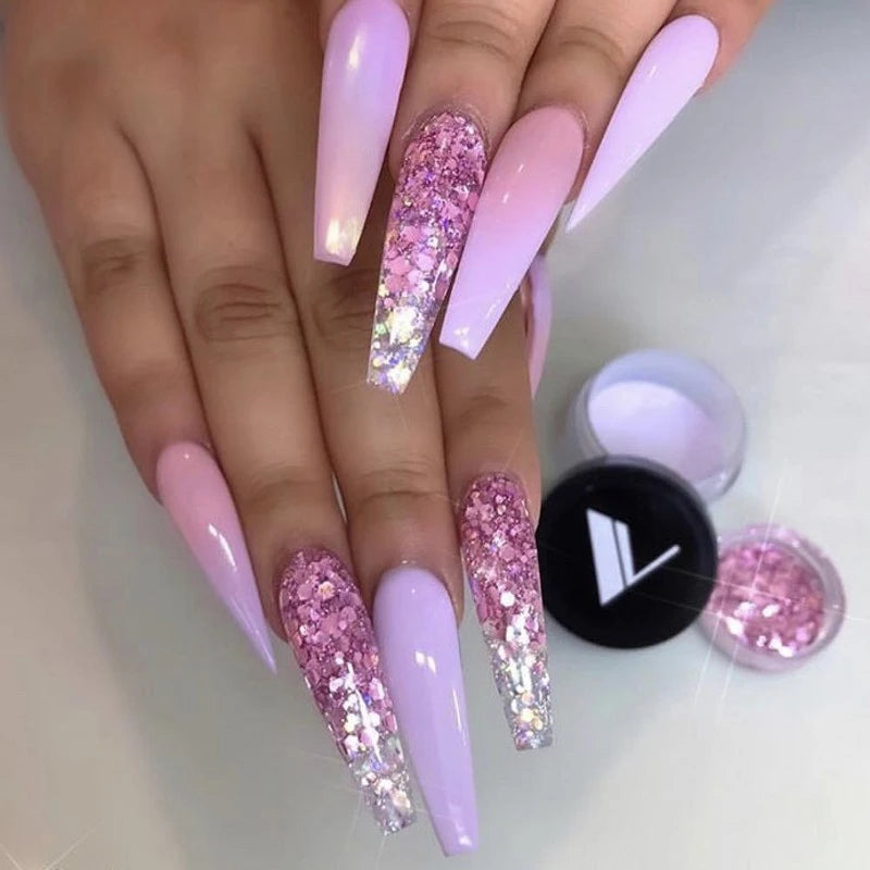 Ballerina Stiletto False Nails