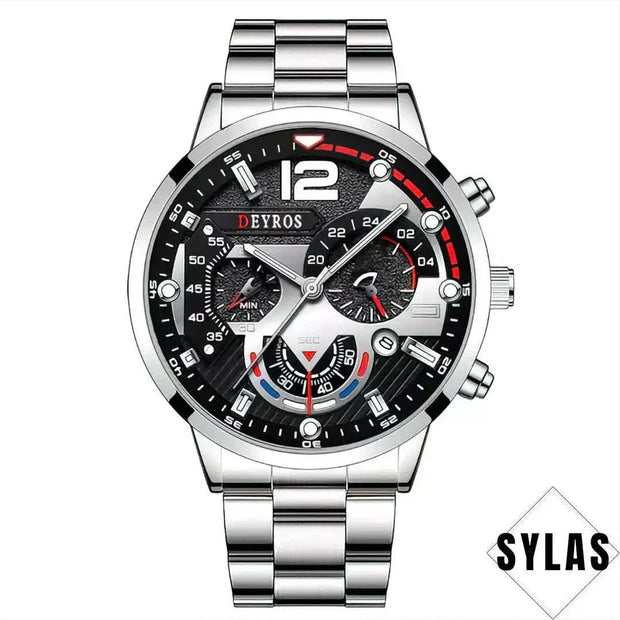 Mens Business Watches with stainless steel band and minimalist dials.