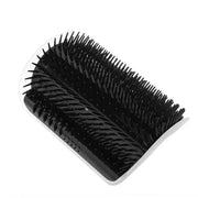 Cat Corner Groomer Brush in black for easy feline self-grooming and relaxation.