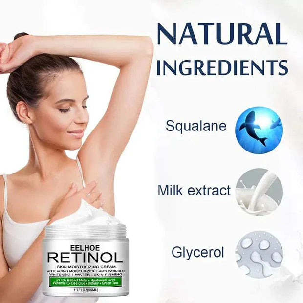 Body Whitening Cream with natural ingredients: squalane, milk extract, glycerol for even skin tone.