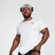 Mens Short Sleeve Shirt in white, casual style, breathable fabric, ideal for warm weather.