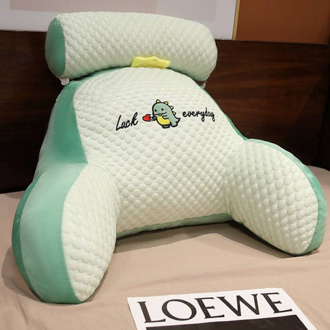 Medium-sized fluffy sofa cushion pillow with ergonomic design, plush material, and embroidered pattern; offers cozy lumbar support for home decor.