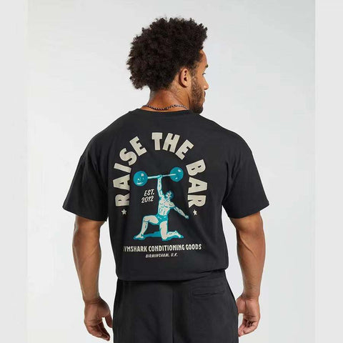 Mens Short Sleeve Shirt with back graphic design, casual wear for versatile style and comfort.