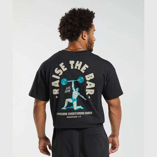Mens Short Sleeve Shirt with back graphic design, casual wear for versatile style and comfort.