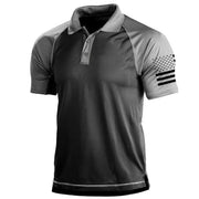 Men's large size gray t-shirt for outdoor activities.