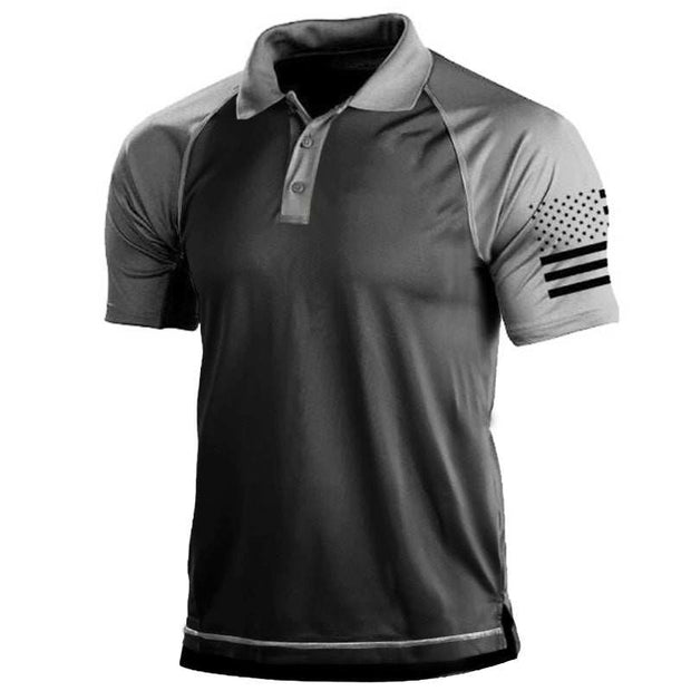 Men's large size gray t-shirt for outdoor activities.