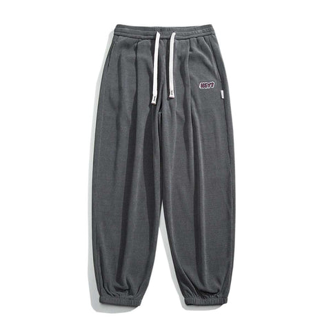Straight-leg Sweatpants with adjustable drawstring, dark gray color, suitable for casual wear.