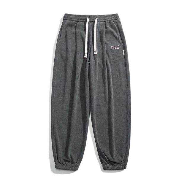 Straight-leg Sweatpants with adjustable drawstring, dark gray color, suitable for casual wear.