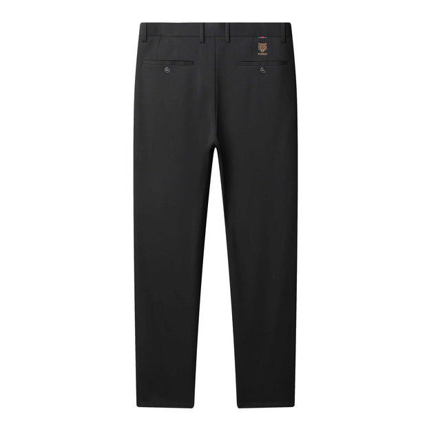 Anti-Wrinkle Business Trousers in black, back view. High-quality, crease-resistant fabric for professionals.