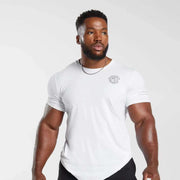 Mens short sleeve shirt in white, featuring a comfortable fit for casual wear.