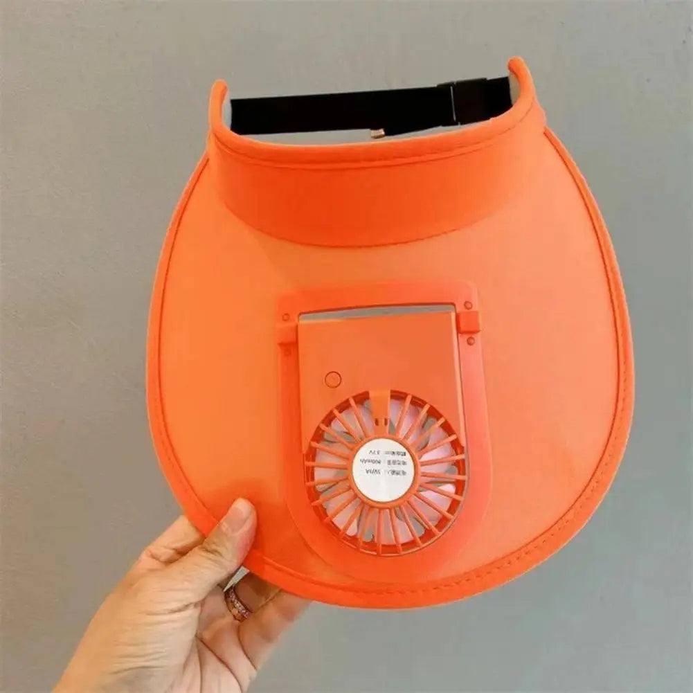 Wide Brim Sun Hat with 3-Speed Fan