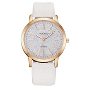 Elegant Full Star Womens Watch with star-accented dial and leather band.