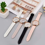 Elegant Full Star Womens Watch with star-accented dial and leather band in various colors.