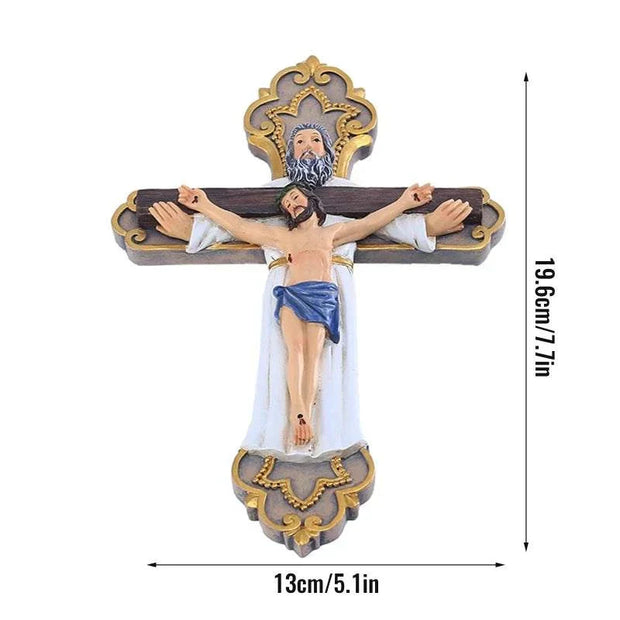 Elegant Religious Cross Wall Ornament with intricate craftsmanship and spiritual significance, perfect for enhancing home decor.