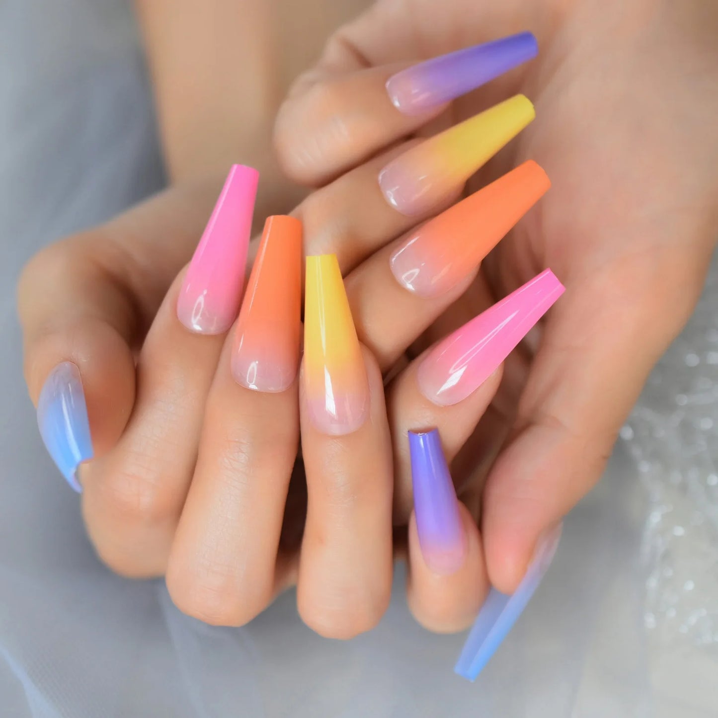 Extra Long Colorful Fingernails