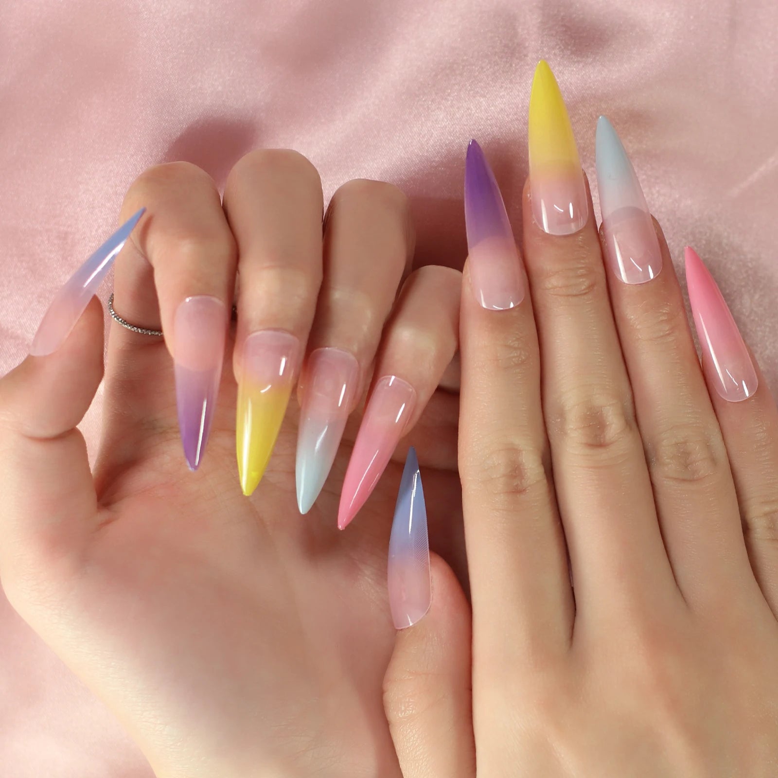 Extra Long Colorful Fingernails