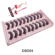 Fluffy Mink Lashes with dramatic volume in a packaging tray, includes bonus applicator.