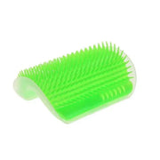 Green Cat Corner Groomer Brush for self-grooming and hair removal.