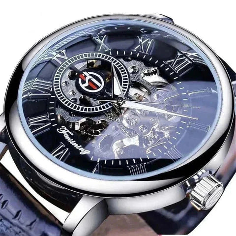 Men's luxury brand watch with intricate dial and elegant design.