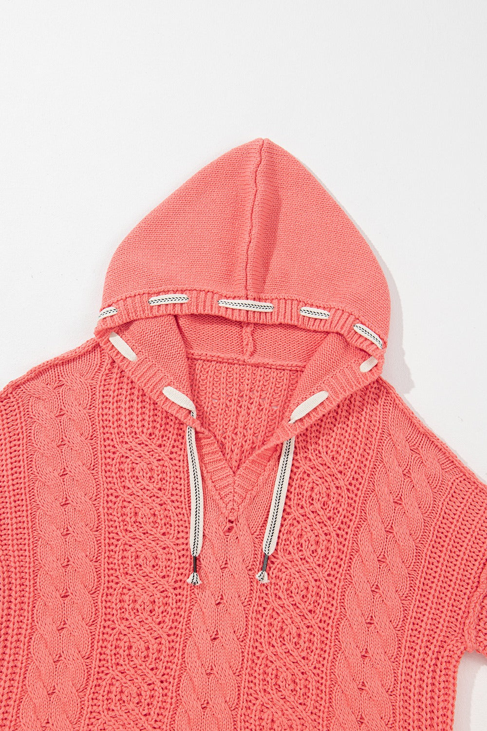 Cable-Knit Hooded Sweater