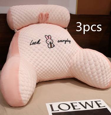 Fluffy Sofa Cushion Pillow with ergonomic design, soft plush material, and embroidered pattern.
