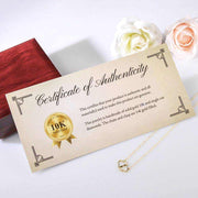 Wife Love Necklace with certificate and mahogany gift box.