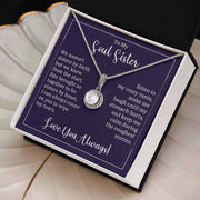 Eternal Hope Necklace with a cubic zirconia pendant in a gift box for soul sister.