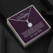 Eternal Hope Daughter Necklace in elegant gift box with inspiring message card.
