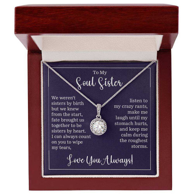 Eternal Hope Necklace for Sister with Inscription in Gift Box