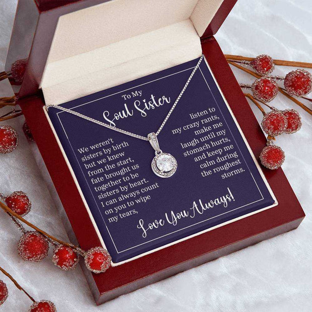 Eternal Hope Necklace for soul sister in gift box with heartfelt inscription.