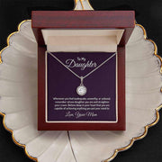 Eternal Hope Daughter Necklace with elegant pendant in gift box.
