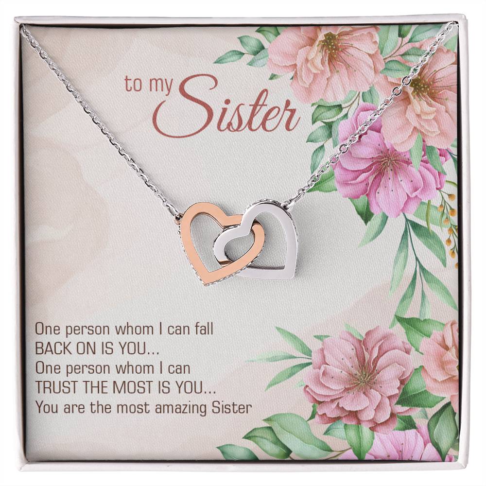 Interlocking Hearts Sister Necklace