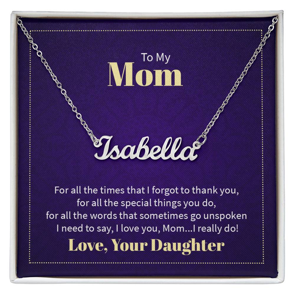 Custom Mom Name Necklace