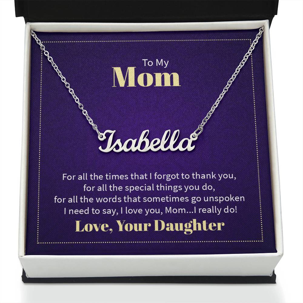 Custom Mom Name Necklace