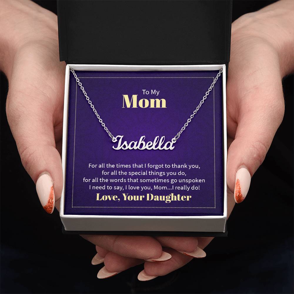 Custom Mom Name Necklace