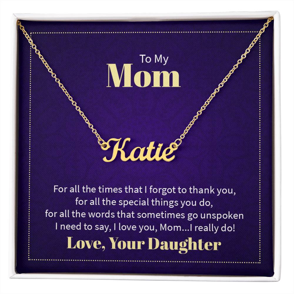 Custom Mom Name Necklace