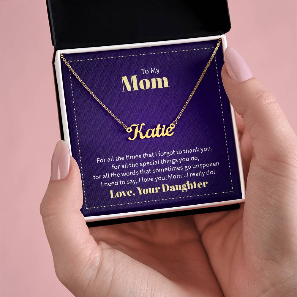 Custom Mom Name Necklace