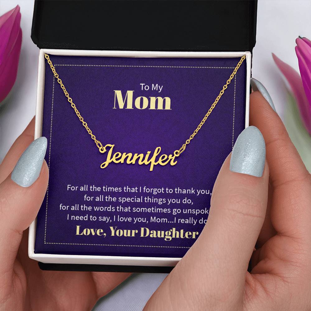 Custom Mom Name Necklace