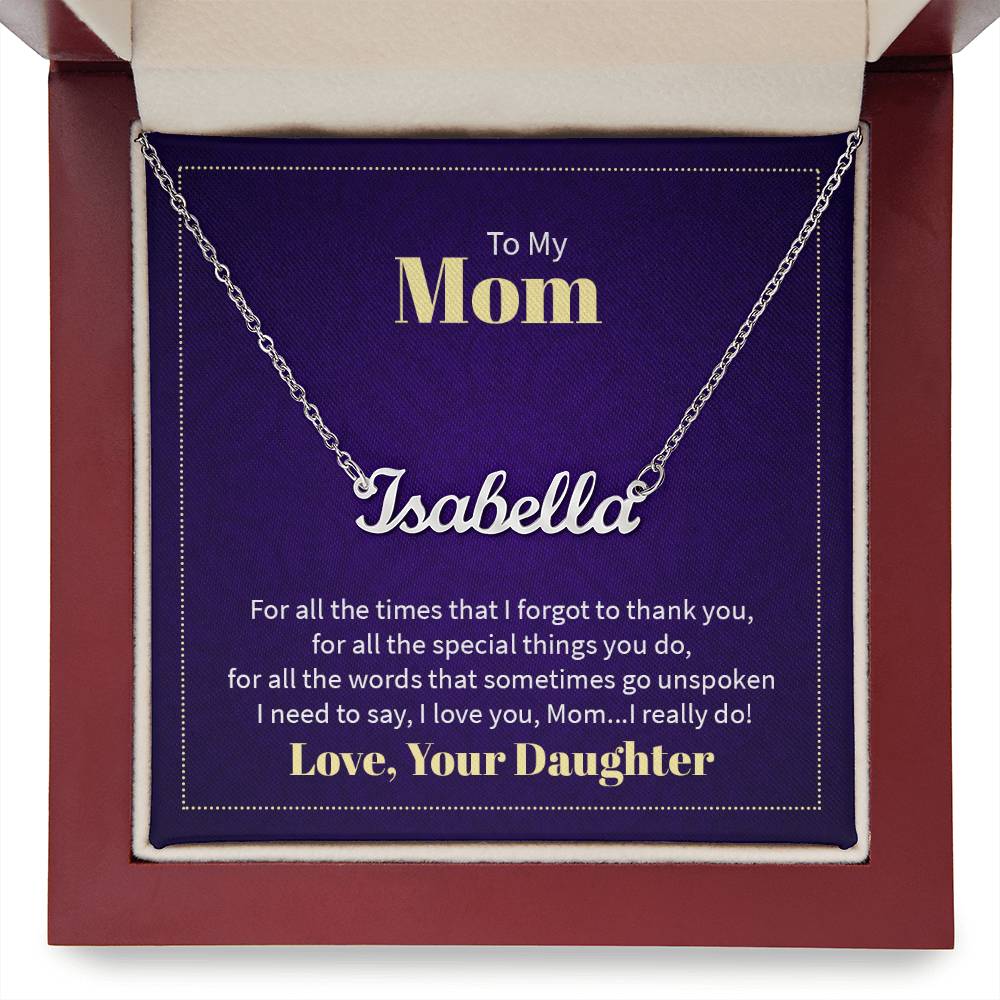 Custom Mom Name Necklace