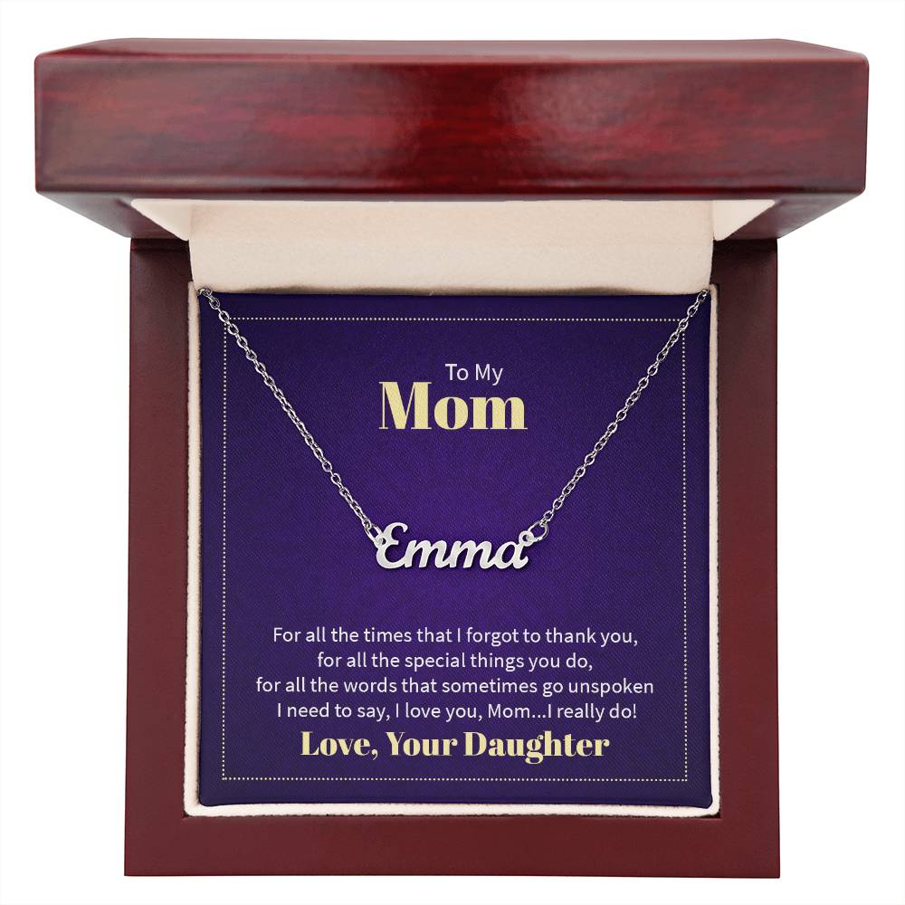 Custom Mom Name Necklace