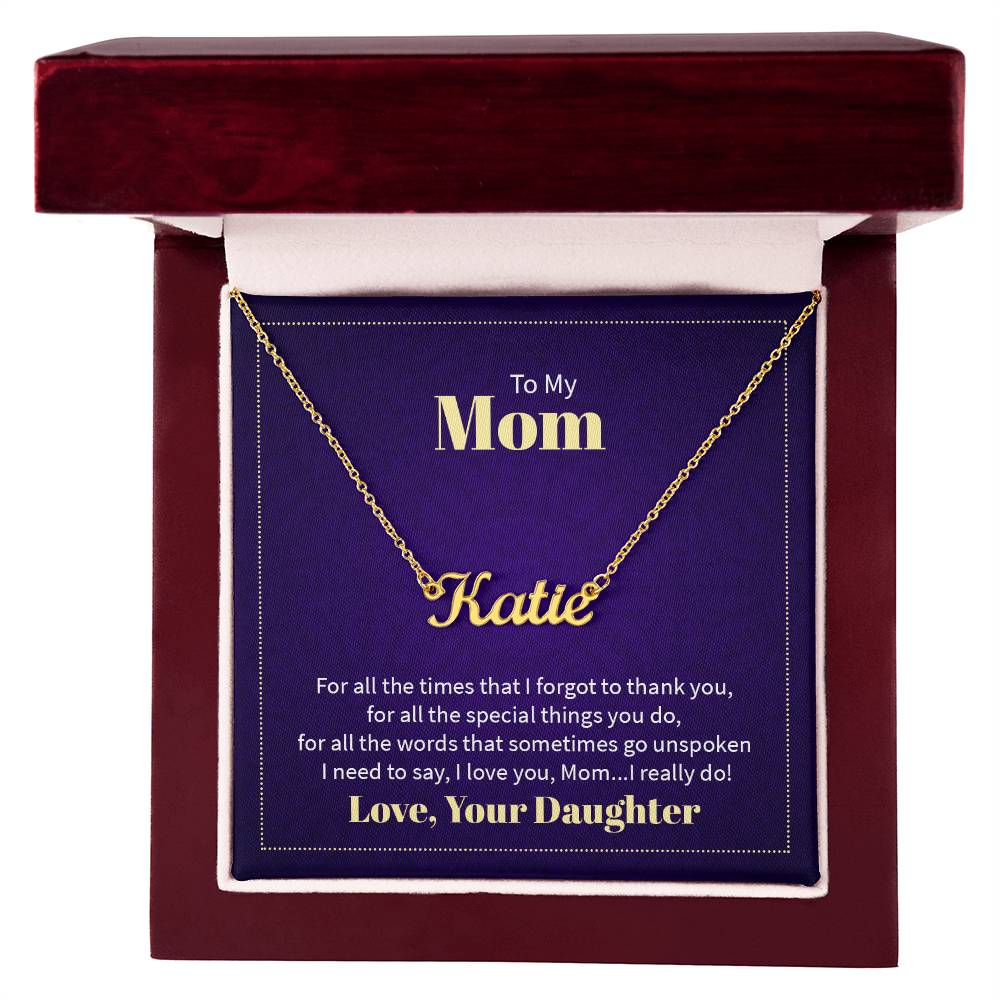 Custom Mom Name Necklace