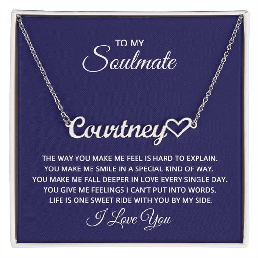 Soulmate Heart Name Necklace