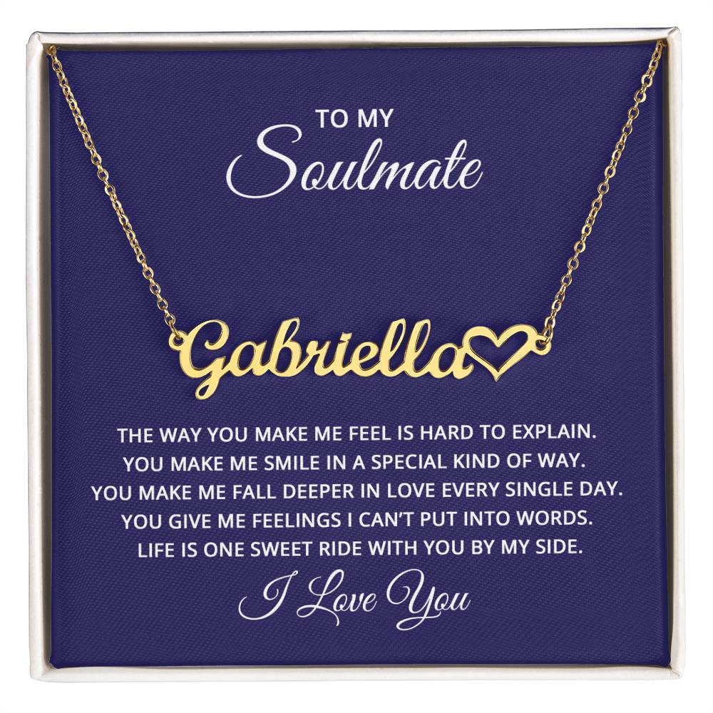 Soulmate Heart Name Necklace