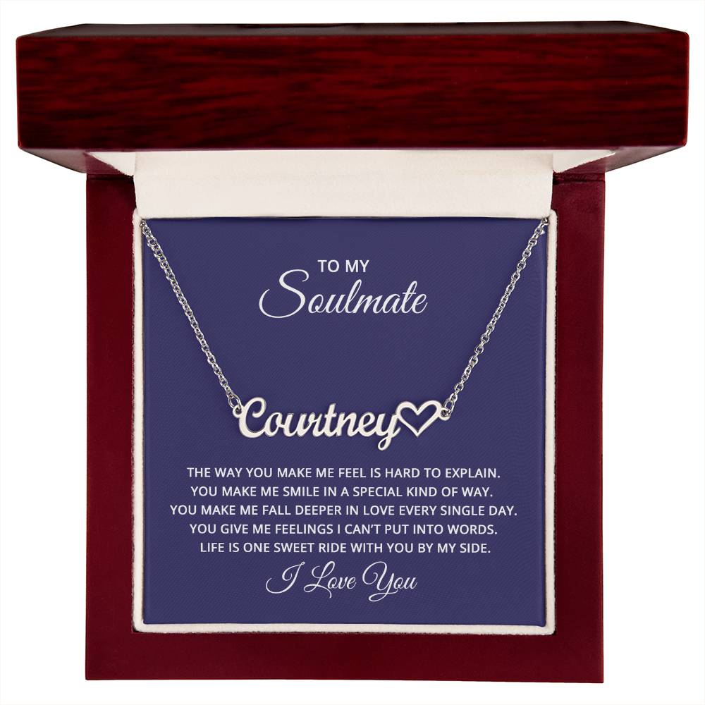 Soulmate Heart Name Necklace