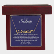 Customized Soulmate Heart Name Necklace in elegant gift box, perfect for expressing love and commitment.