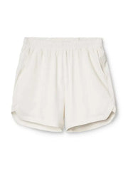 Men's Elastic Waist Active Shorts in white, featuring a comfortable elastic waistband and breathable fabric.